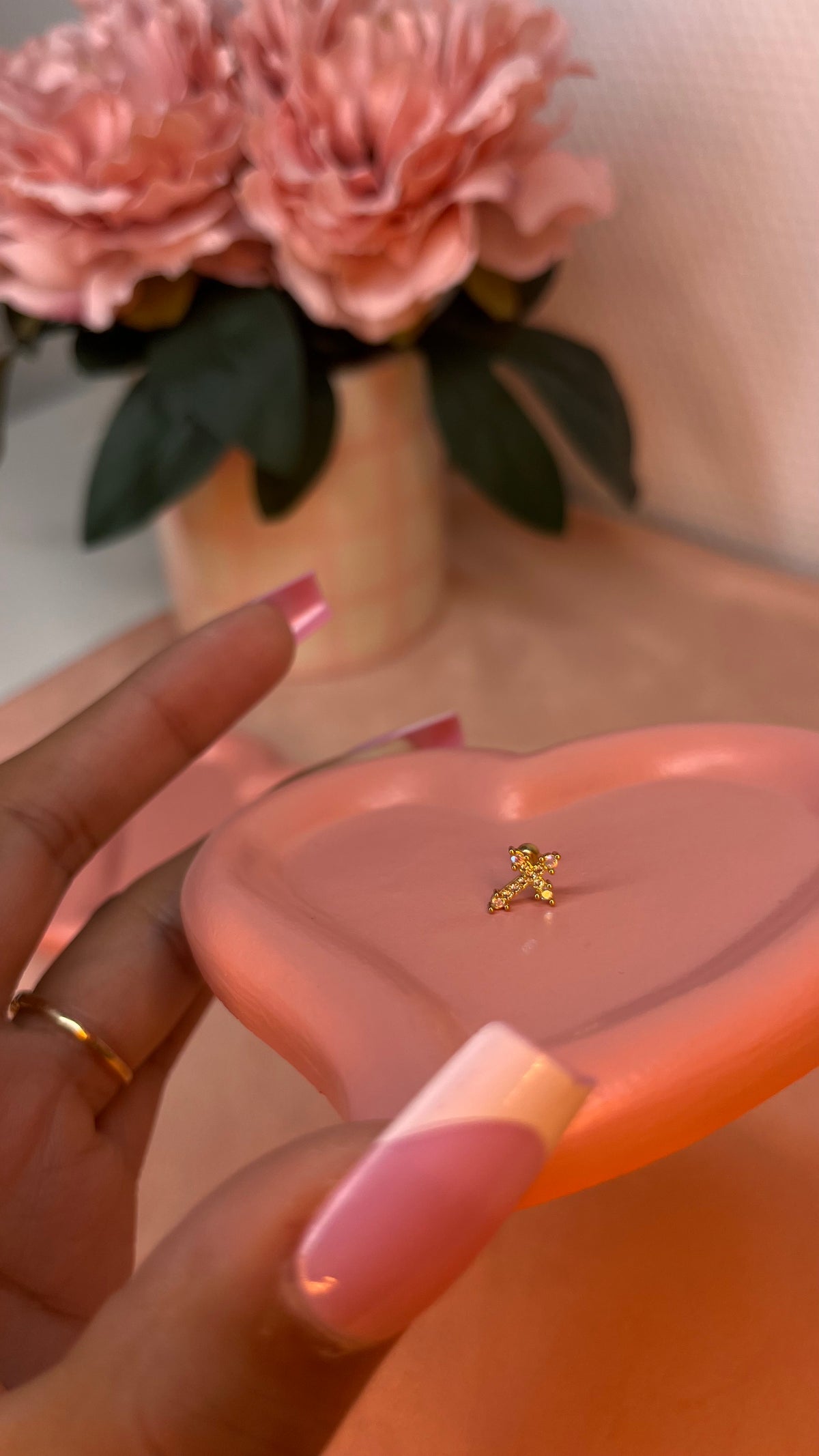 Christ cross Nose Ring